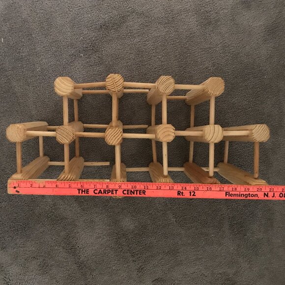 Hardwood Wine Rack Natural - Picture 3 of 7